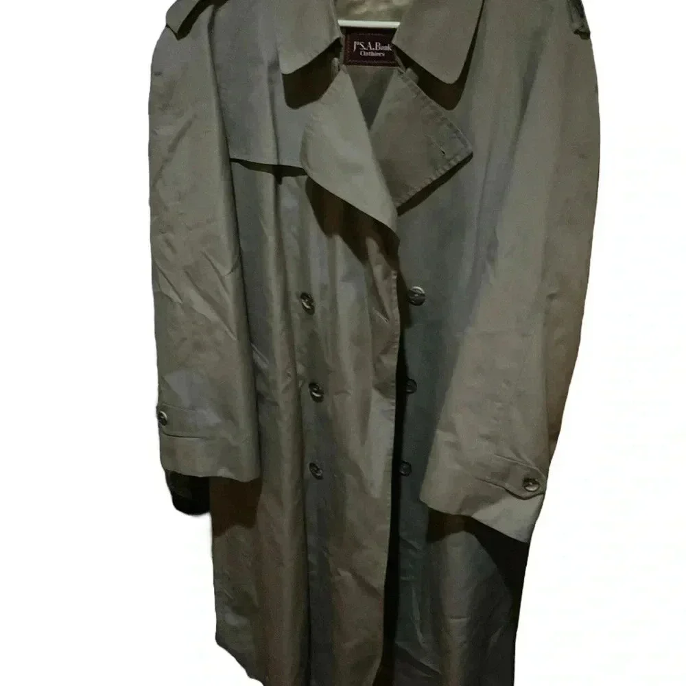 Jos. A. Bank Clothiers Trench Coat with Belt Sz 40R - Picture 2 of 7